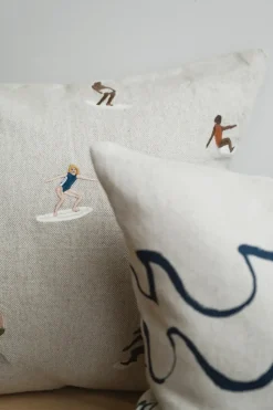 Surfers pillowcase 48x48 cm, Natural