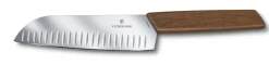 Swiss Modern Santoku knife 17 cm, Brown