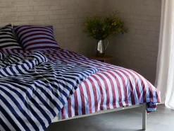 Été duvet cover 220x220 cm, Midnight blue-light grey
