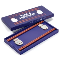 Table Nomade chop sticks with holder 6 pieces, red