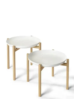 Tablo Table Set side table, High white