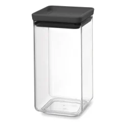 TASTY+ square storage jar 1.6 L, Dark grey