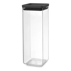 TASTY+ square storage jar 2.5 L, Dark grey