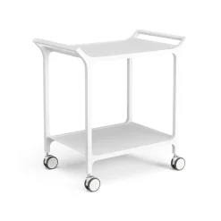 Teatime serving trolley, Ash White glazed