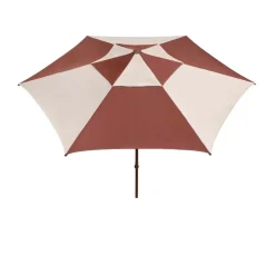 Terrazza Hexagon parasol, Off-white-burgundy