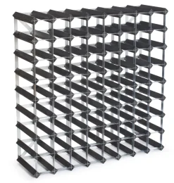 The Swedish Wine Rack Factory wine rack 72 bottles expandable, Black