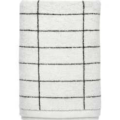 Tile Stone bath towel 70x140 cm, black-off white