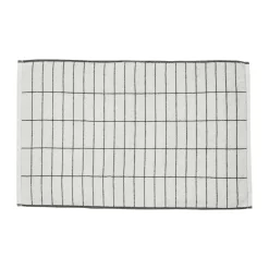 Tile Stone bathroom mat 50x80 cm, Black-off white
