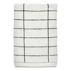 Tile Stone guest towel 38x60 cm 2 pack, Black-Off-white