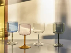 Tint wine glass 25 cl 2-pack, Blue-clear