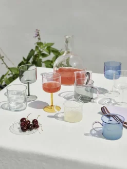 Tint wine glass 25 cl 2-pack, Blue-clear