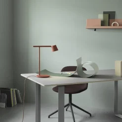 Tip table lamp, copper brown