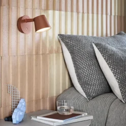Tip wall lamp, copper brown