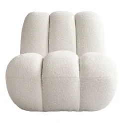 Toe lounge chair bouclé, Off-white