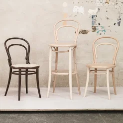 Ton no.14 chair, Coffee B4-New rattan seat