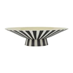 Toppu centerpiece low Ø39x10,5 cm, Vanilla-black-white