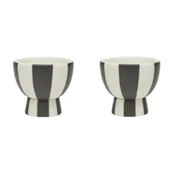 Toppu egg cup 2-pack, White-black