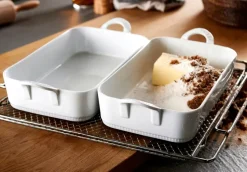 Toulouse oven dish white, 18x31 cm