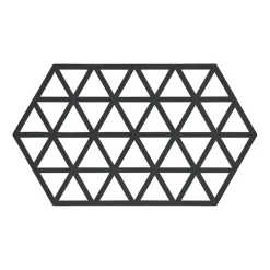 Triangles trivet 14x24 cm, Black