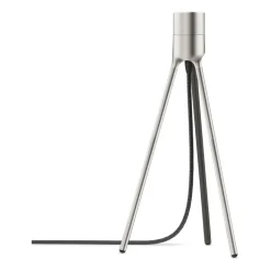 Tripod lamp stand table, Brushed steel