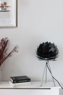 Tripod lamp stand table, Brushed steel