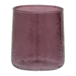 Tumbler hammered drinking glass, Brown