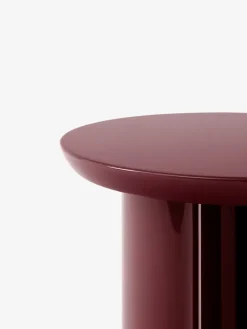 Tung JA3 side table, burgundy red