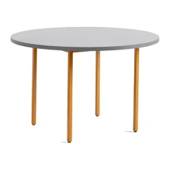 Two-Colour dining table Ø120 cm, Ochre-light grey