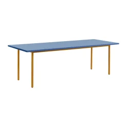 Two-Colour dining table 90x240 cm, Ochre-blue