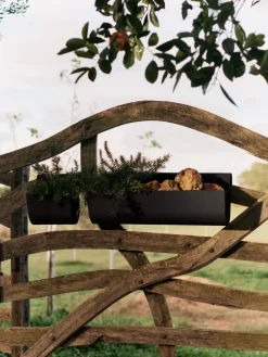 Uma balcony box large 60 cm, Black