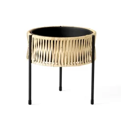 Umanoff planter flower box rattan-steel, h27 cm Ø27 cm