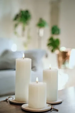 Uyuni LED Block candle white Ø7.8 cm, 10.1 cm
