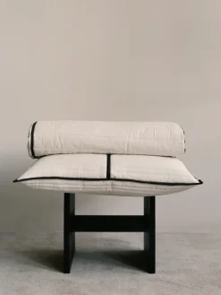 Vari quilted bedspread, Natural-dark chocolate, 260x180 cm