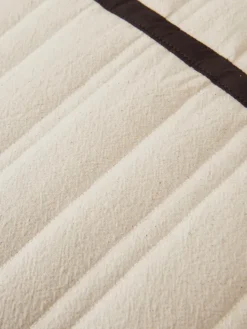 Vari quilted pillow 60x80 cm, Natural-dark chocolate