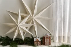 Veil advent star, White, Ø60 cm