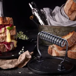 Victoria enameled hamburger press Ø16.5 cm, Black
