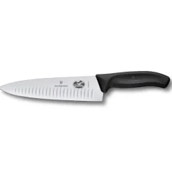Victorinox chef's knife serrated 20 cm, Black