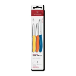 Victorinox Swiss Classic paring knife set, 3 pieces, Yellow-orange-blue