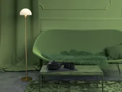 Vienda floor lamp, Bronze-Opal Glass