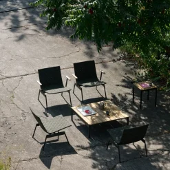 Ville Outdoor AV45 loungestol med armstöd, Bronze green