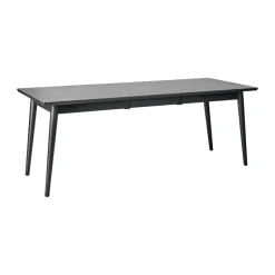 VIOR dining table 90x200 cm, Black lacquered oak
