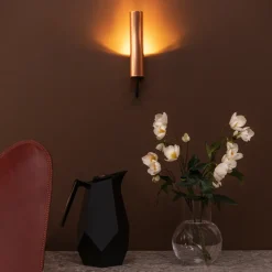 Visir wall lamp, Raw brass