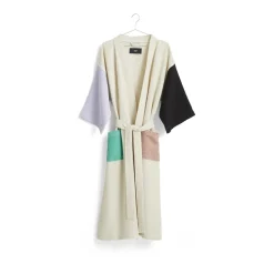 Waffle bathrobe, Off white-multi one size