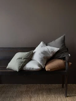 Washed linen cushion cover 50x50 cm, Taupe