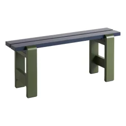 Weekday bench Duo 111x23 cm lacquered pine, Steel Blue-olive