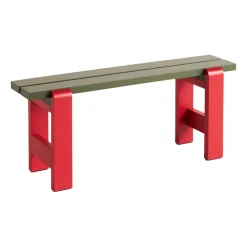 Weekday bench Duo 111x23 cm lacquered pine, Olive-wine red