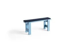 Weekday bench 111x23 cm lacquered pine, Azure Blue