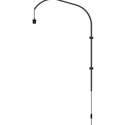 Willow wall hanger for lamp single, black