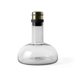 Wine breather deluxe, smoke, brass