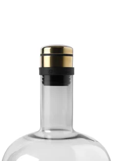 Wine breather deluxe, smoke, brass